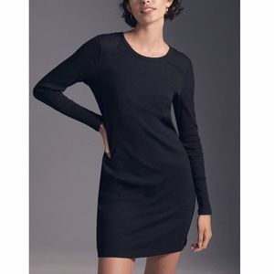 Daily Practice x Anthropologie - Long Sleeve Fitted Ribbed Black Dress Sz M